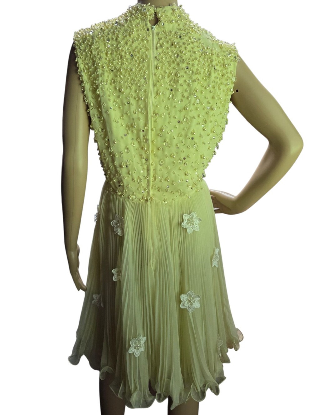 Vintage 1960's Beaded Dress Jack Bryan 6 8 Medium - Picture 3 of 7